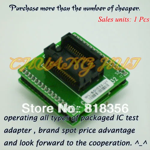WL-SOIC32-U1 Adapter for Wellon Programmer Adapter SOP32/SOIC32/SO32 Adapter IC Test Socket/IC Socket (width 10.57mm/7.55mm)
