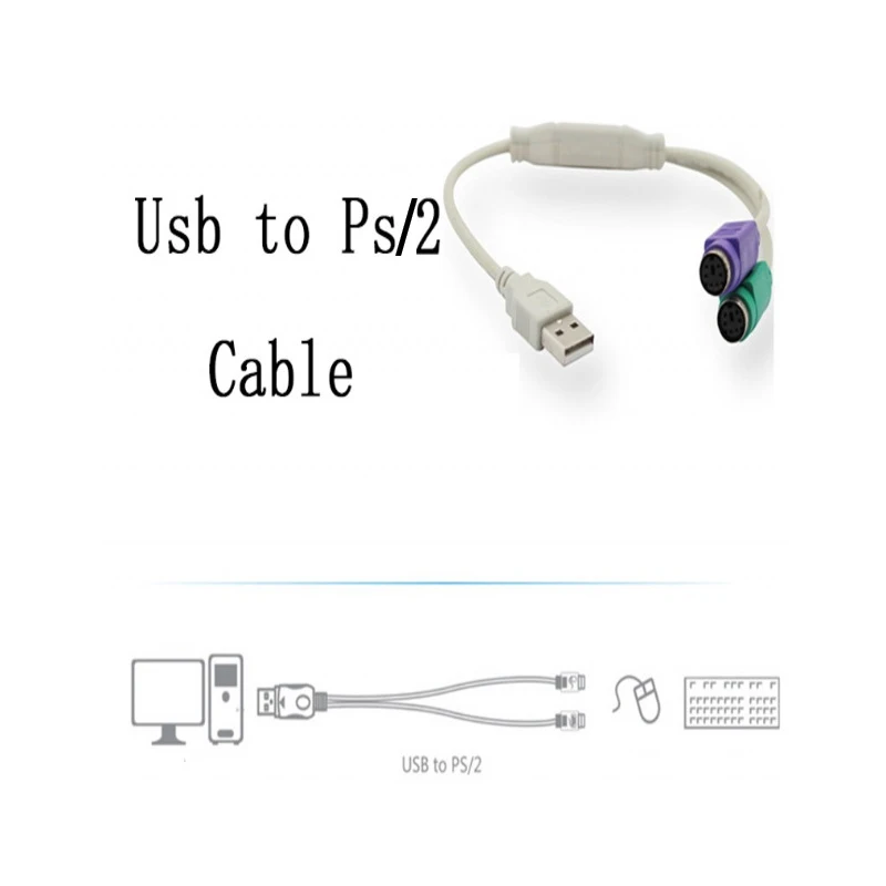 New USB Port Converter Male to PS/2 Keyboard Mouse Female Adapter For PlayStation2 PS2 Game Component PC Sony | Электроника