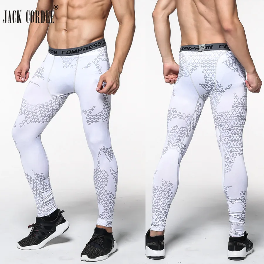 Мужские компрессионные штаны для фитнеса камуфляжные длинные джоггеры 2016|tights long
