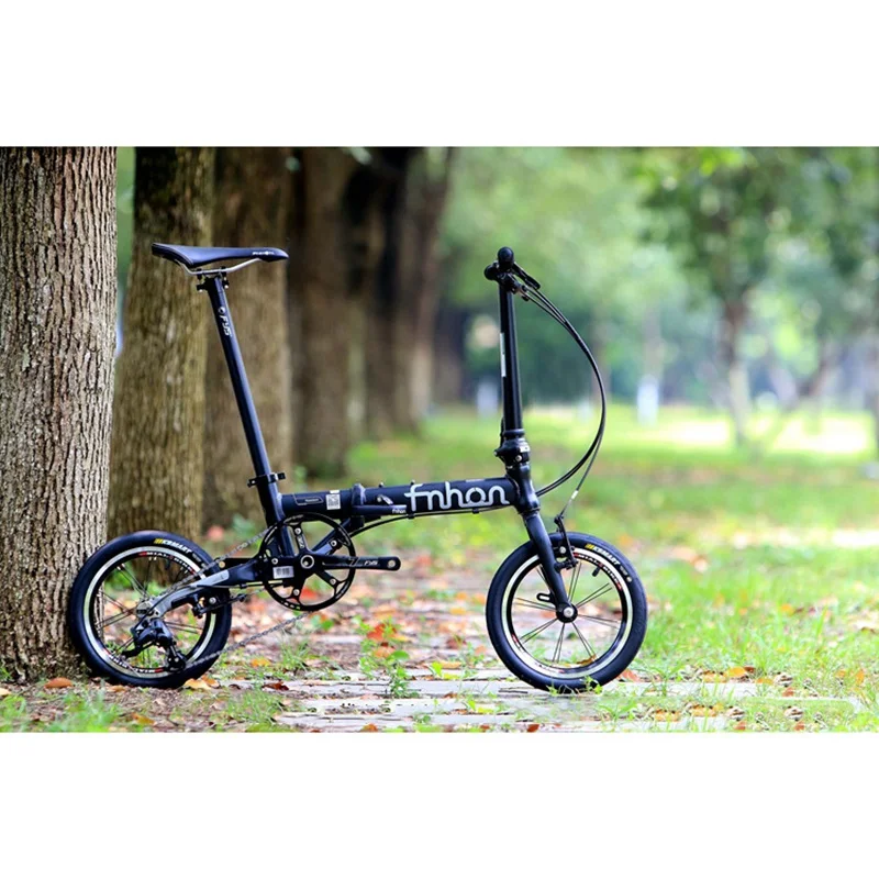 Fnhon свободный алюминиевый складной велосипед 1" 16" V тормоз 3 скорости 9T 13T 17T Minivelo мини velo велосипед городской Commuter велосипед складной - Цвет: black 14inch