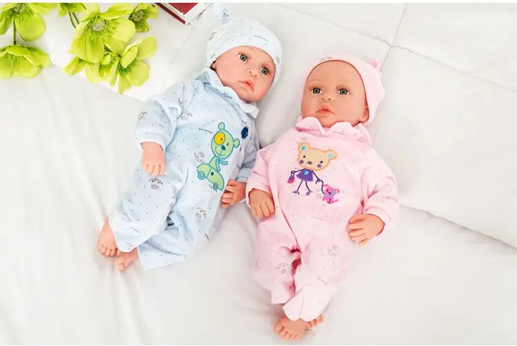 Реалистичная кукла реборн силиконовая младенец с тканевым телом 45 см|reborn baby doll