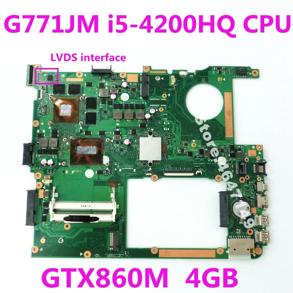 Системная плата G771JM Φ ЦПУ процессор GTX860M 4 Гб HM86 REV 2 0 для ASUS ROG G771 G771J