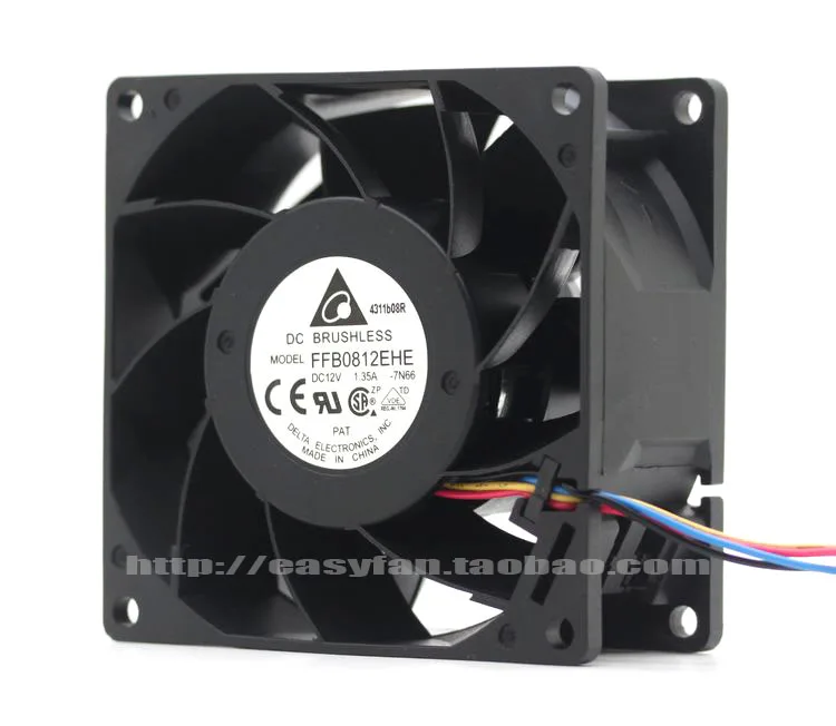 Новый Дельта FFB0812EHE 8038 12V 1.35A 8 см 3 Линии Высокий объем воздуха двойной