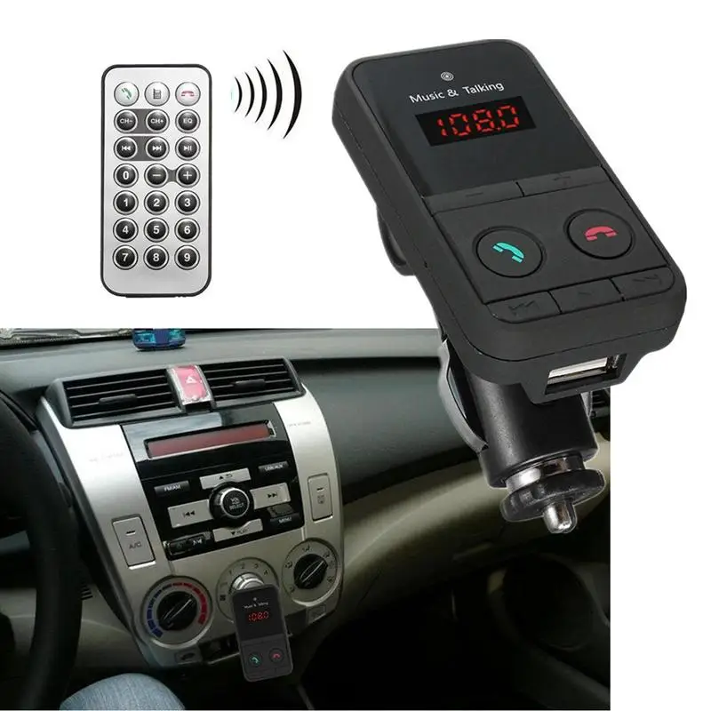 Автомобильный MP3 комплект с функцией громкой связи/fm передатчик/usb порт для