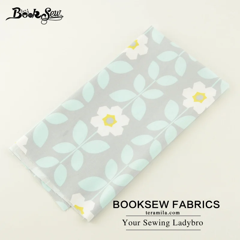 Booksew Текстиль для дома 100% хлопок саржа Ткань цветок Дизайн мягкий выстегивая Жир