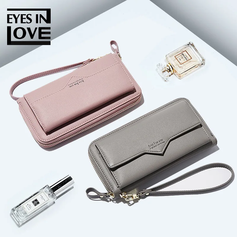Женский кошелек Femal Wristlet для мобильного телефона вечеринки фиолетовый Cuzdan Carteira