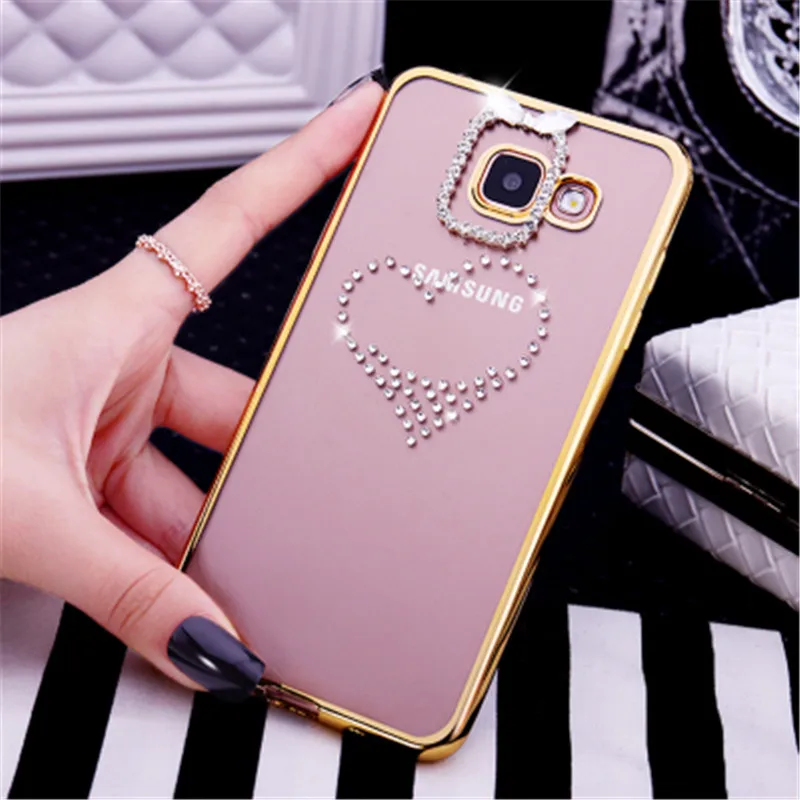 Позолоченный мягкий 3d Блестящий чехол для телефона Samsung Galaxy J3 J5 J7 A3 A5 A7 2016 2017 S8 S9 A6 A8