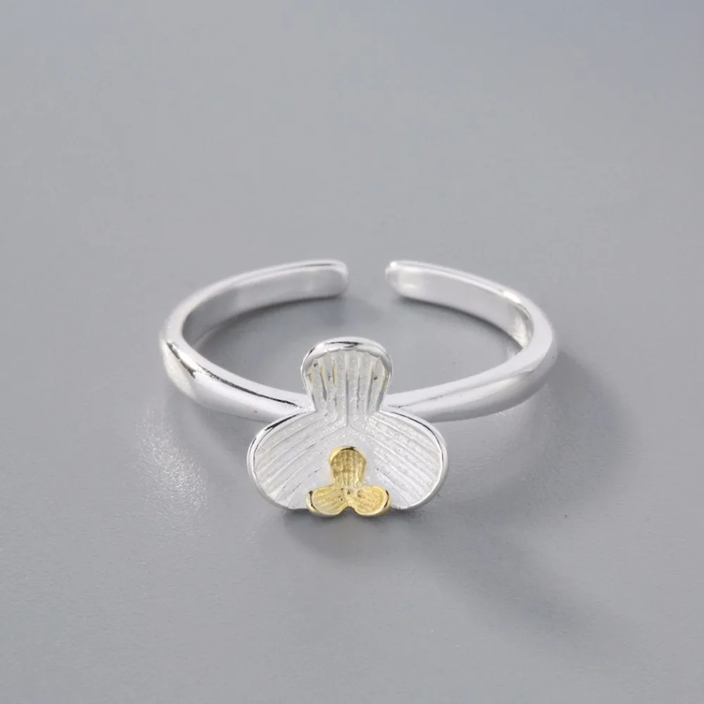 CHENGXUN золотые кольца в форме цветка для женщин и девушек серебряный цвет