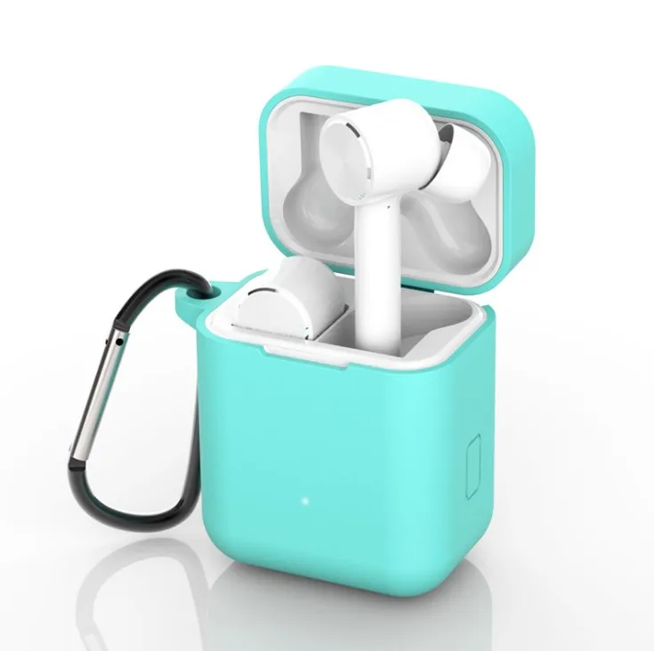 Green set 2 Силиконовый чехол для Xiaomi airdots Pro true беспроводные Bluetooth наушники противоударные сумки для Xiaomi airdots чехол - Цвет: Green set 2