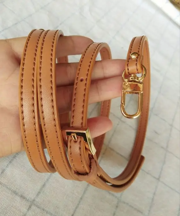 brown 0,3" роскошный ремешок из натуральной кожи для замены 41,3"-48," регулируемые аксессуары для сумок - Цвет: brown