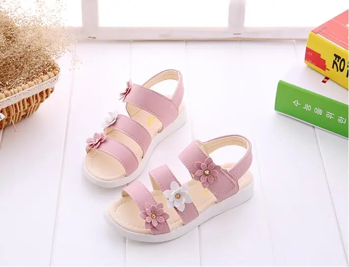 Сандалии для девочек Новинка лета 2018 нескользящая детская обувь принцессы