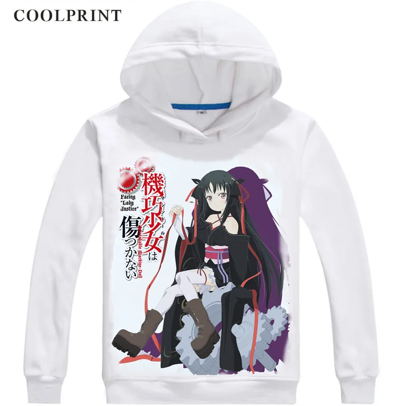 Толстовки машинная кукла Мужская толстовка в стиле хип хоп Kiko Shojo wa Kizutsukanai Yaya для