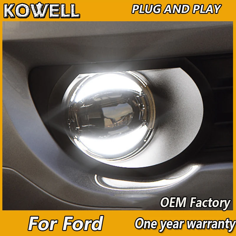 

KOWELL Car Styling Fog Lamp for Ford focus Fiesta fusion mondeo EcoSport LED Fog Light Auto Fog Lamp LED DRL model