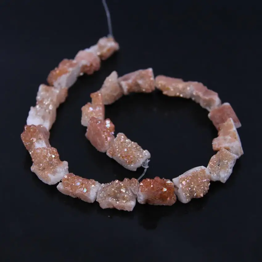 Approx21Pcs/Strand натуральный кварц шампанского титана прямоугольные бусины с кулоном