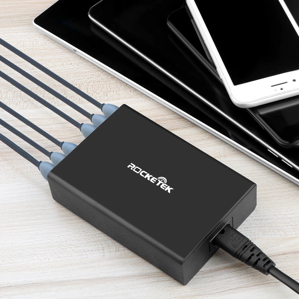 Rocketek Quick Charge 3,0 зарядное устройство 6 USB Смарт быстрое турбо мобильное зарядное устройство для iPhone7 samsung Galaxy s6 Xiaomi EU совместимый 2,0