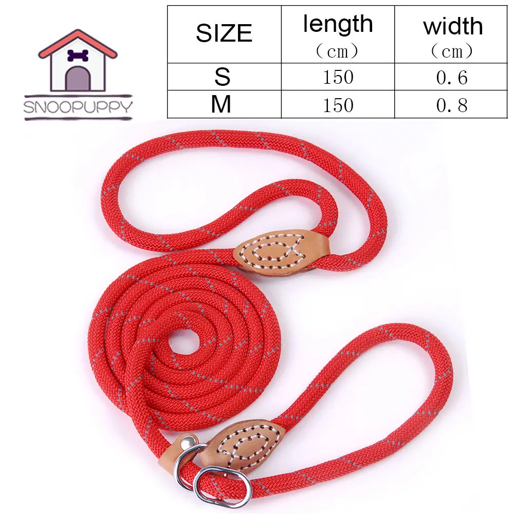 Red Slip Однотонный собачий поводок, нейлоновый ошейник для собак, поводок, поводок, прочный ошейник, поводок для маленьких больших собак, кошек, щенков, поводок, продукт для домашних животных - Цвет: Red Slip