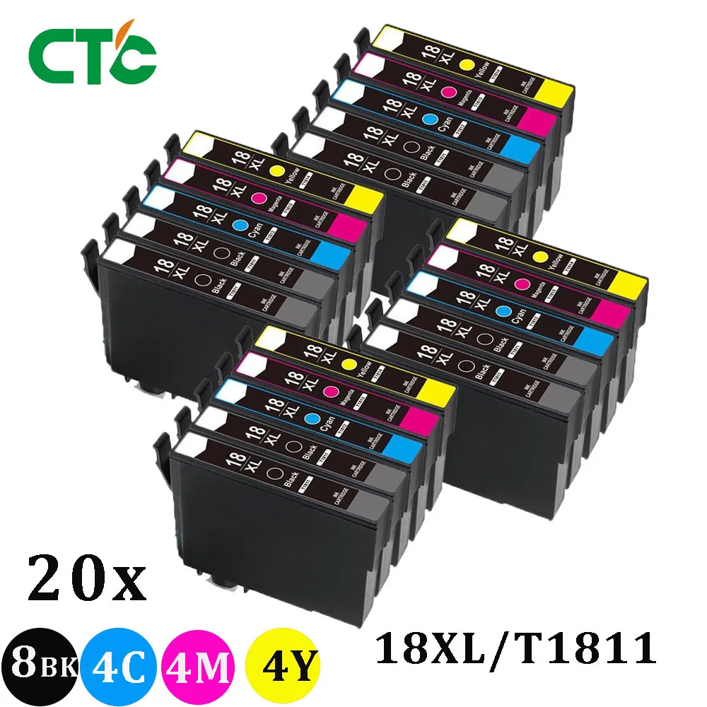 20x 18xl T1811 T1814 чернильный картридж для XP212 XP215 XP225 XP312 XP315 XP412 XP415 XP202 XP205 XP302 XP305 XP402 XP405|ink