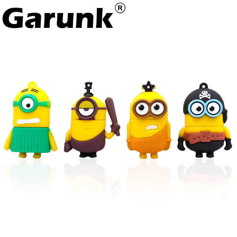 Новый флеш накопитель Миньоны мультфильм Флешка флэш 4 ГБ 8 16 32 64 Гб Usb creativo диск U