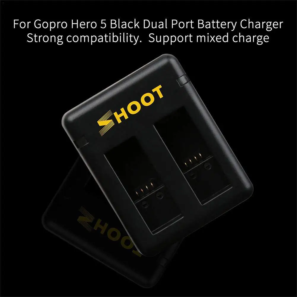 2 шт. Аккумулятор для GoPro Hero 7 6 5 USB зарядное устройство с двумя портами аксессуары