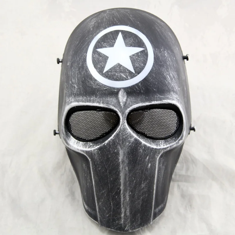 Silver Black Армейская маска для страйкбола, черепа, пейнтбола, косплей, Хэллоуин, вечерние, охотничьи, военные, тактические маски - Цвет: Silver Black