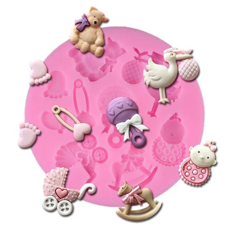Kawaii Мини Детская лошадь троянский Медведь силиконовая форма для торта