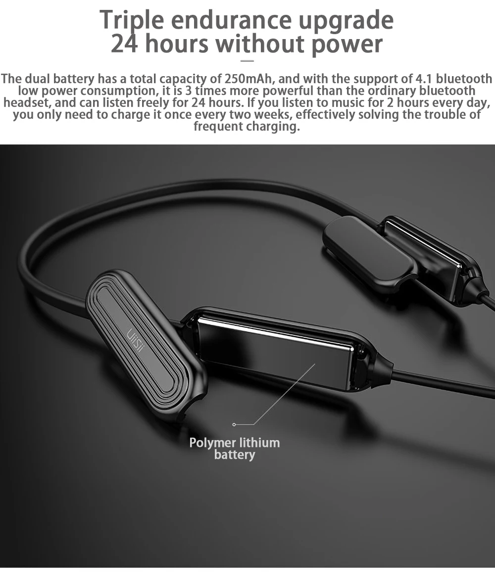 Uiisii BN80 bluetooth наушники двойной Динамический драйвер наушники тяжелый бас большой емкости батареи IPX5 Водонепроницаемый CSR BT4.1