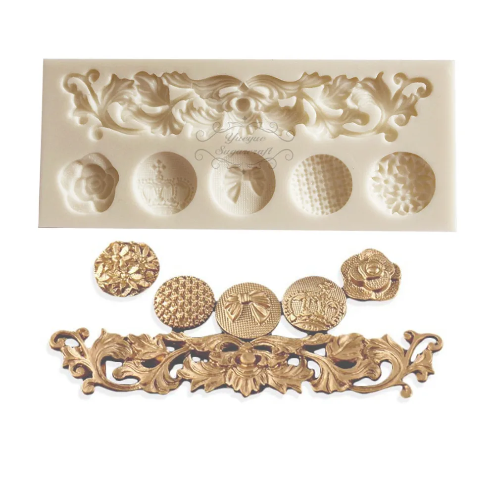 Yueyue Sugarcraft кружевная силиконовая форма инструменты для украшения торта формы