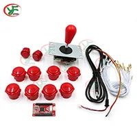 1* нулевой задержкой USB энкодера к ПК/PS3 с кабелем 1* Копировать SANWA Джойстик 10* Push кнопка для Аркады DIY Kit маме - Цвет: Красный