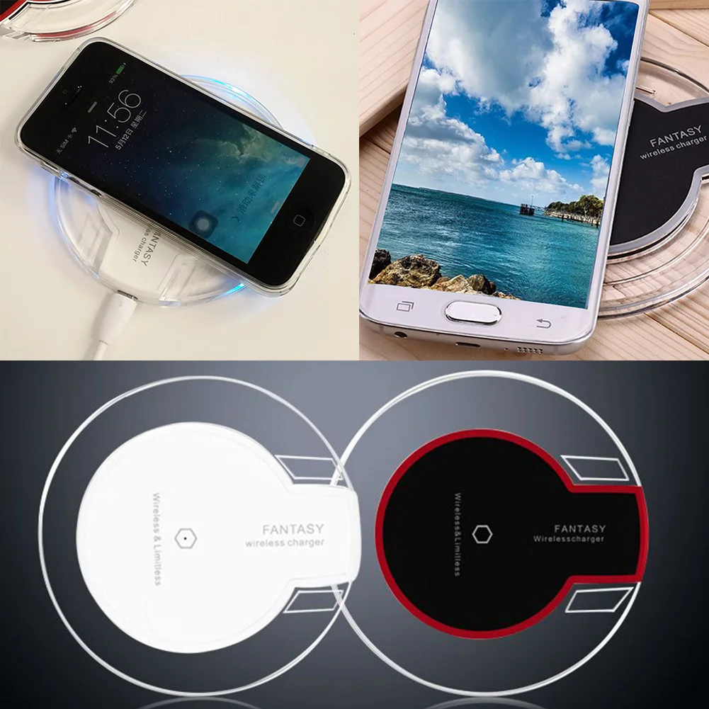 Qi беспроводной быстрой зарядки док станция + панель приемника зарядное