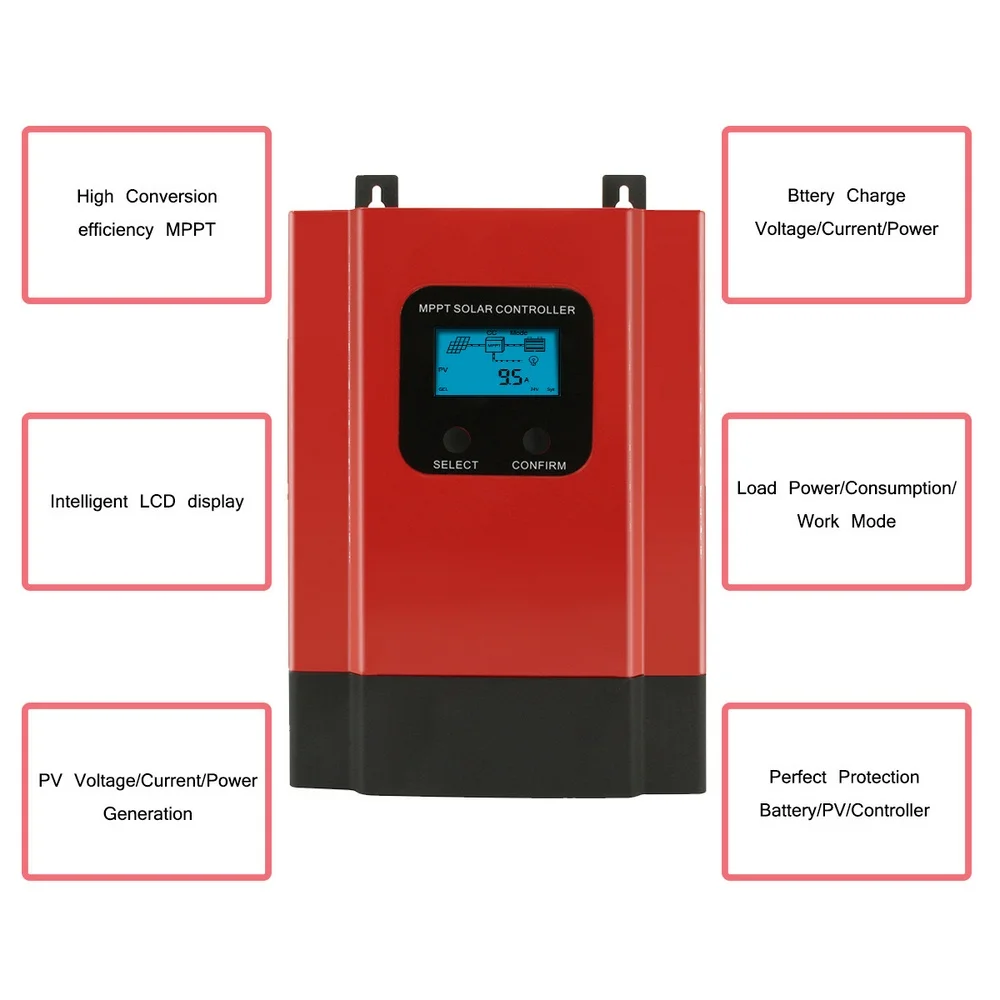 40A 60A ESmart3 MPPT Контроллер заряда 48 в 36 В 24 в 12 В автоматическая подсветка lcd Max 150VDC вход энергосберегающий RS485 порт