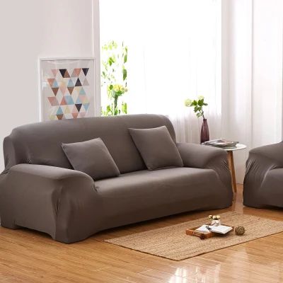 Grey WLIARLEO стрейч диван Slipcover чехлы для диванов для гостиной эластичная ткань анти-клещ универсальный для одного/двойного/трех/четырех сидений - Цвет: Grey