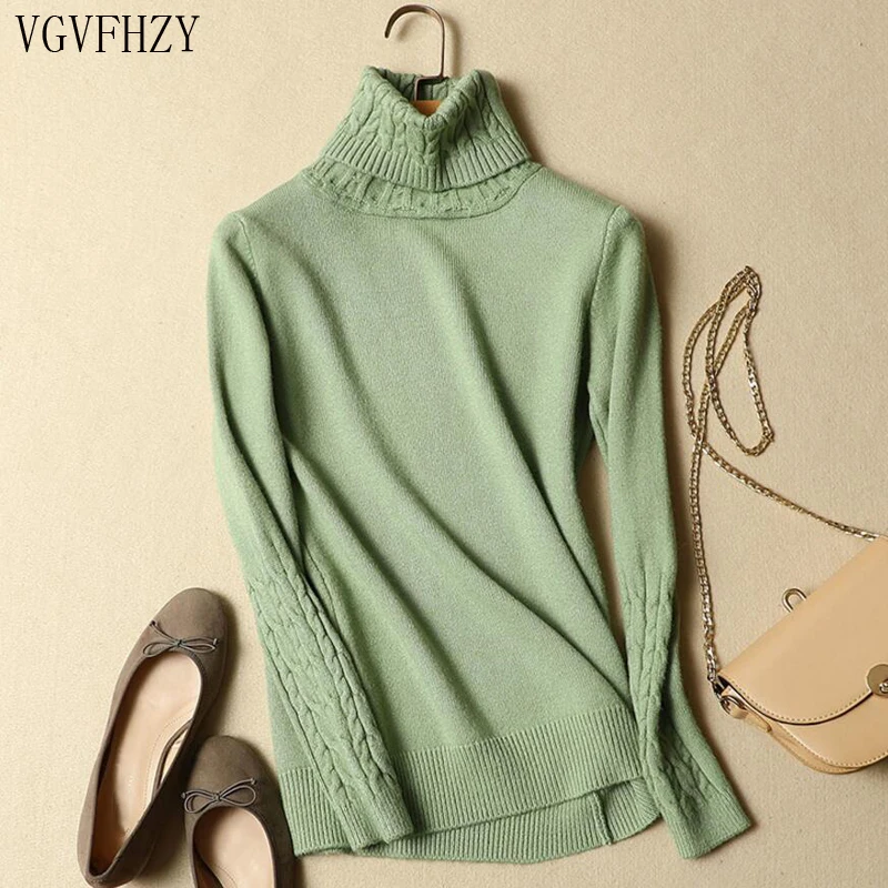 Женский свитер с высоким воротом Новинка осени 2018 женские вязаные свитера