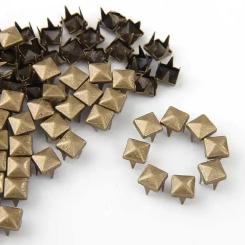 

Useful 100 x 6 mm DIY Pyramids Rivets Gothic Bronze for Belted Coat