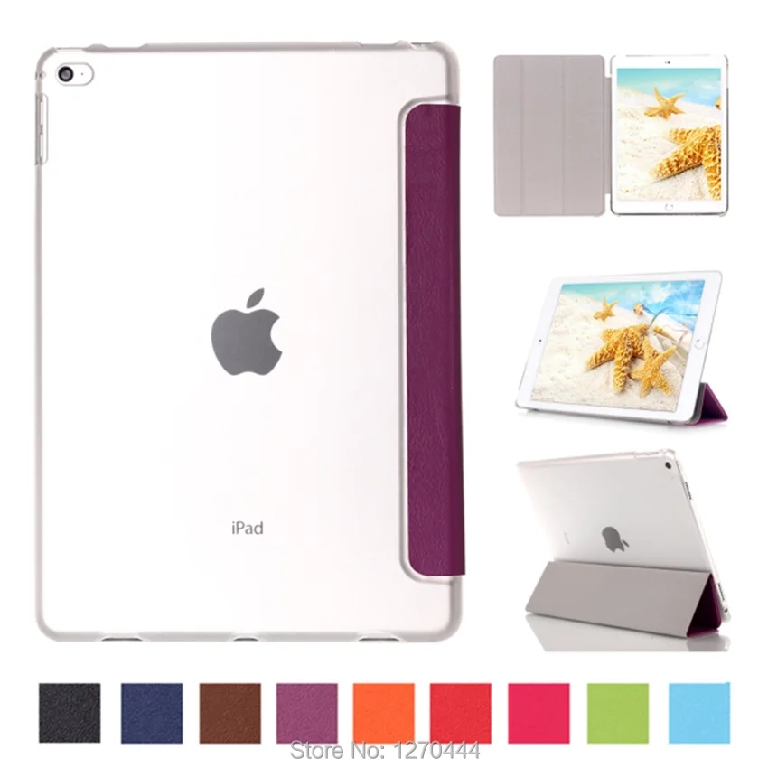 Чехол для iPad Pro 12 9 2017/2015 цветной PU кожаный ультра тонкий прозрачный чехол