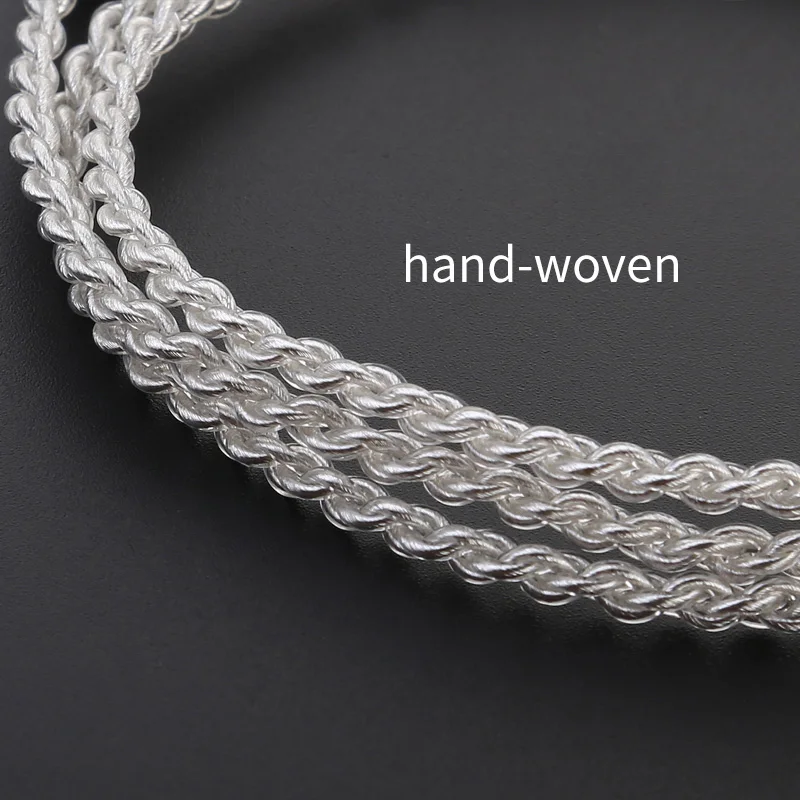 0 75 мм 2 Pin серебряное покрытие обновленный кабель для наушников сменный провод