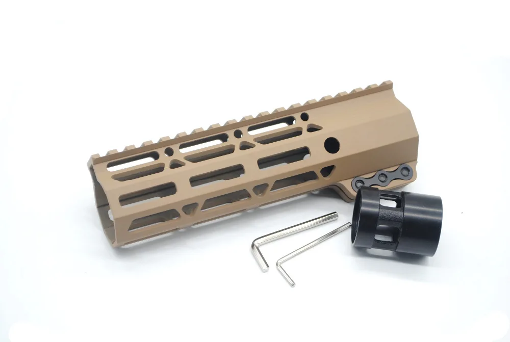 Aplus 7 ''дюймовый зажимной стиль Keymod/M-lok Handguard Rail Free Float Picatinny Mount System_Black/Red/Tan Fit
