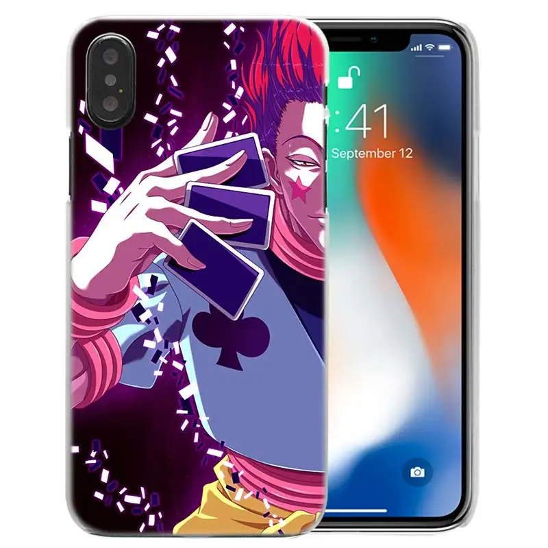 01 Чехол Hisoka Hunter Аниме для iPhone XS Max XR X или 10 6 6S 7 7S 8 Plus 5S SE 5 4S 4 5C Жесткий прозрачный пластиковый PC Coque Cover 11 Pro - Цвет: 01
