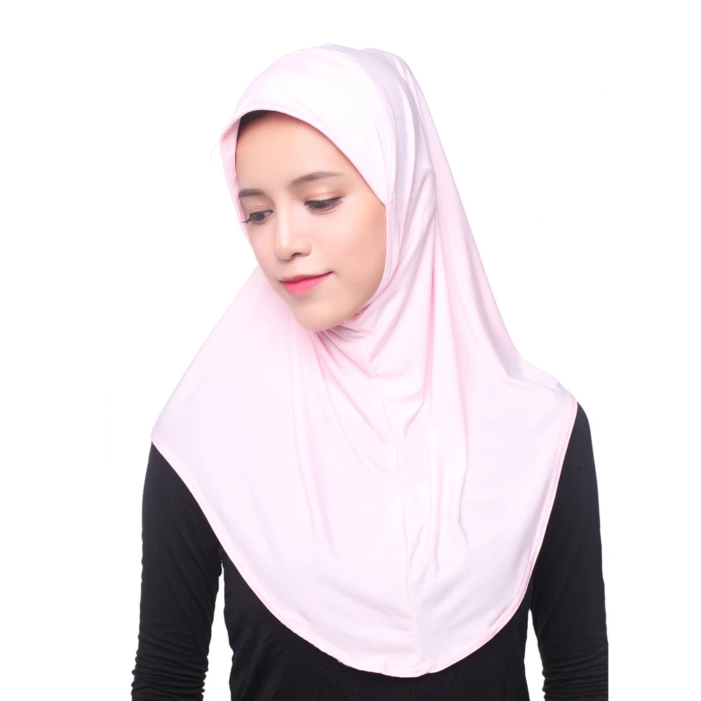 Женский простой мусульманский шарф Hijabs разноцветный с принтом шаль платок