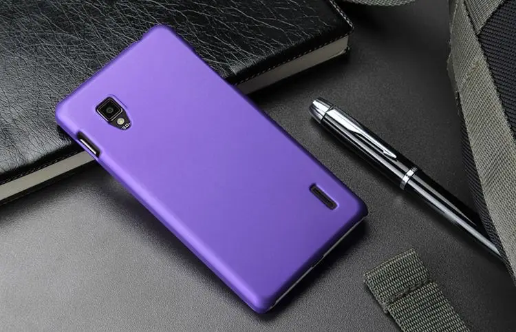 Матовый Жесткий кожаный чехол для LG Optimus G 4G E975 LS970 E971 E973 F180 - Цвет: Фиолетовый