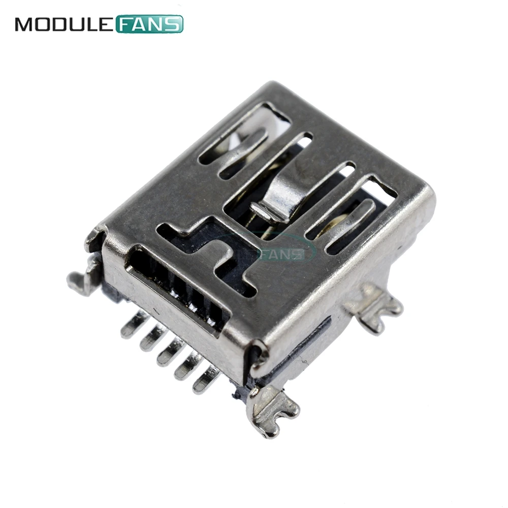 50PCS Mini USB SMD 5p 5 Pin Female B Socket Connector Plug diy | Электронные компоненты и принадлежности