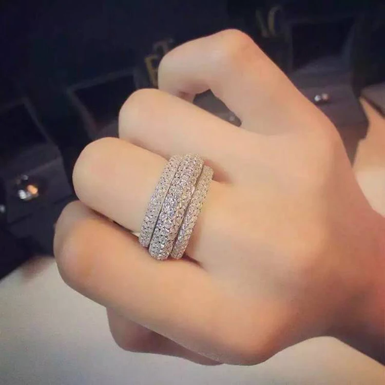 

Кольцо женское из серебра 925 пробы, с фианитом AAAAA, круг вечности