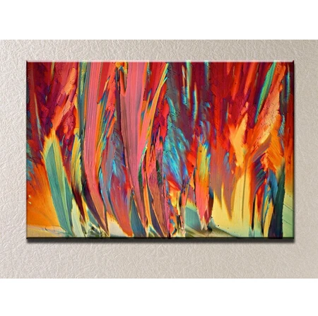 Бесплатная доставка ручная роспись современные абстрактные картины с огнем на
