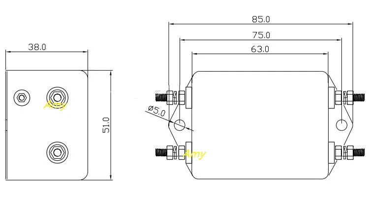 Мощность EMI фильтр CW4E 10A 20A 30A однофазный S AC 220V очистки