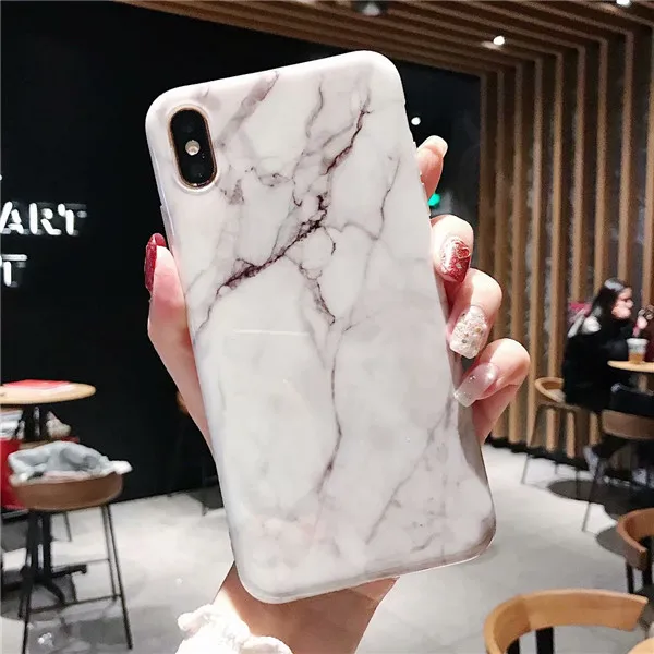 Винтажный мраморный чехол для телефона для iPhone 7, чехол s, силиконовый цветной чехол для iPhone X, XR, XS, Max, 6, 6s, 7, 8 Plus, художественный мягкий чехол из ТПУ с рисунком - Цвет: color 5