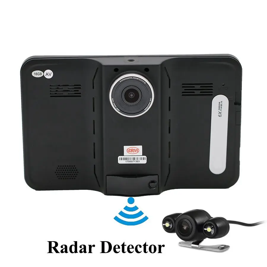 Udricare 7 дюймов GPS Android Видеорегистраторы для автомобилей Видео Регистраторы