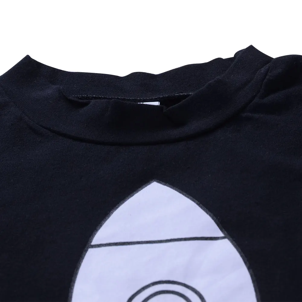 Комплекты одежды для малышей черная футболка с изображением ракеты Топы + штаны