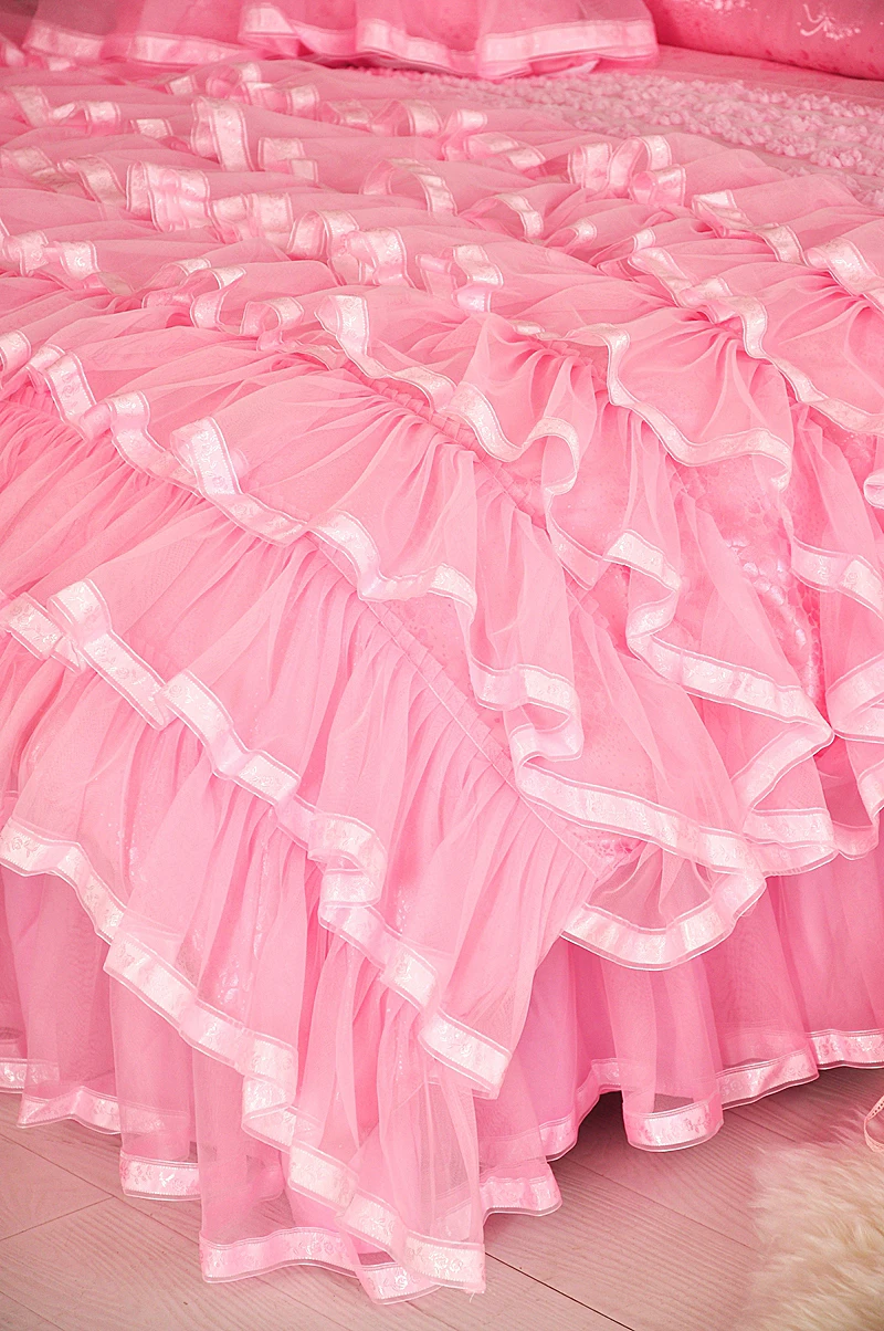 Роскошный свадебный комплект постельного белья в европейском стиле розового