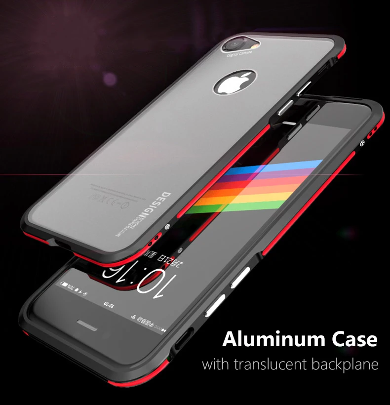 LUPHIE чехол для iPhone 8 Plus чехол Роскошный тонкий металлический алюминиевый каркас жесткий пластиковый защитный чехол для телефона iPhone 8 задняя крышка