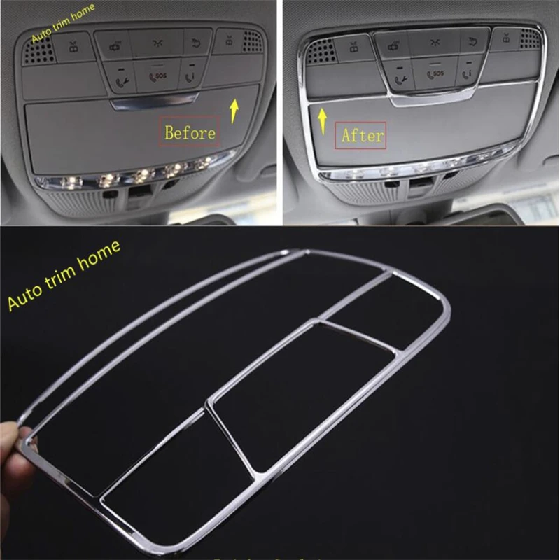 Хромированные лампы для чтения на крышу Lapetus ABS декоративная крышка Mercedes Benz C CLASS