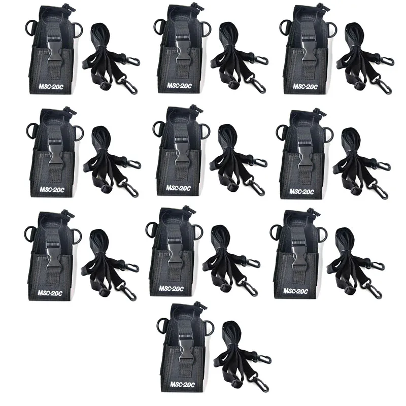 

Lot 10pcs MSC-20C Universal Radio Bag Holder Nylon Pouch Cover Holster Carry Case For Baofeng Kenwood ICOM YAESU Walkie Talkie